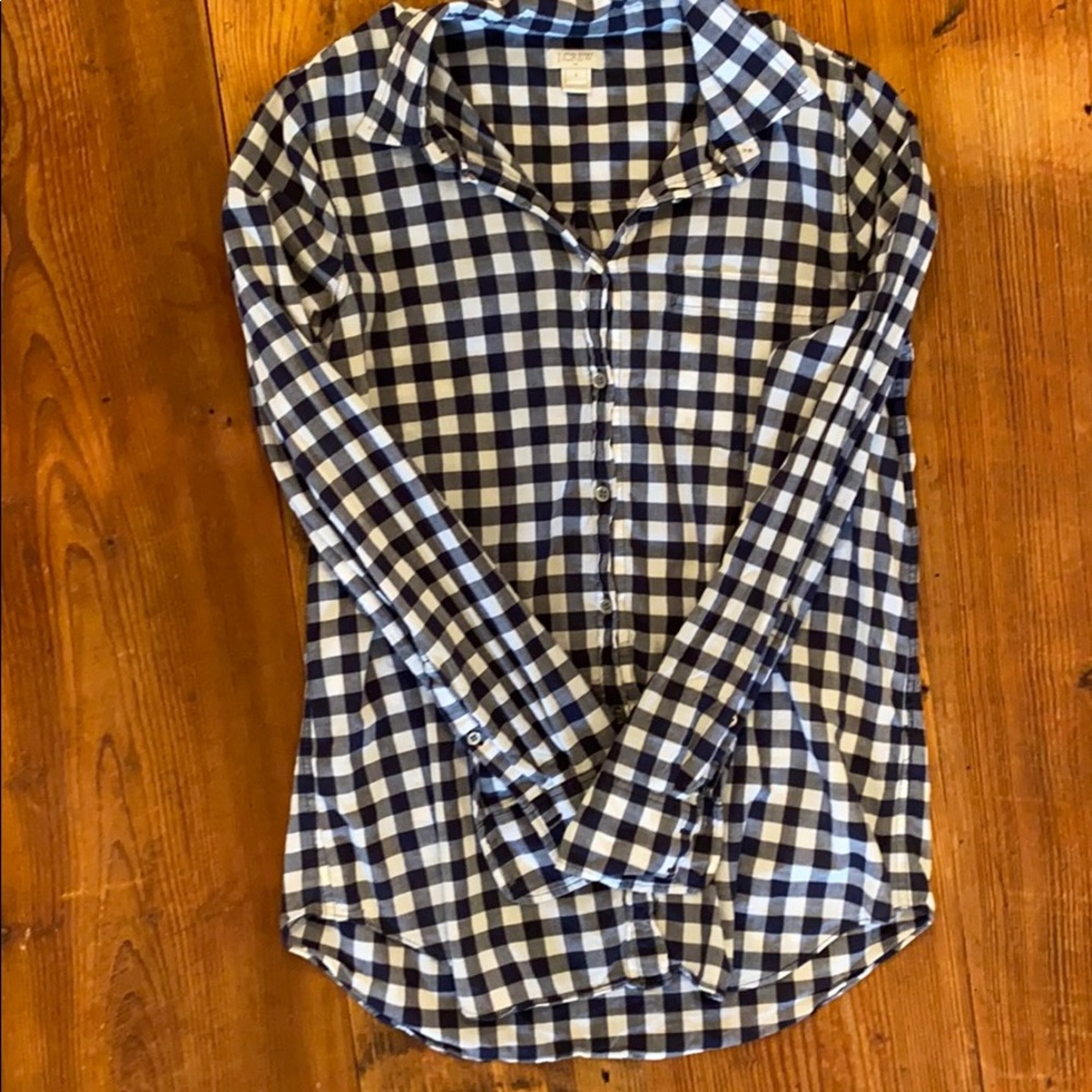 Gingham button down shirt